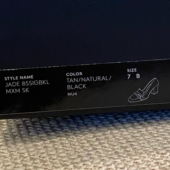 Coach Womens Jade Loafer w Block Heal / Mixed Media / Tan Natural Black / 7 /NWB - Picture 16 of 16